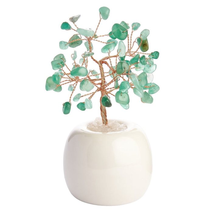 Green Aventurine Gem Tree in Flowerpot
