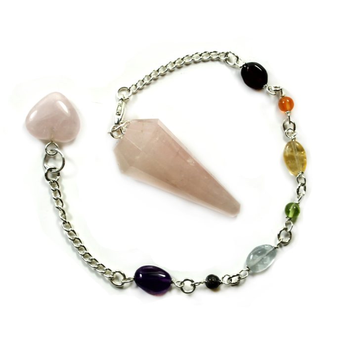 Rose Quartz Chakra Pendulum/Bracelet Combination