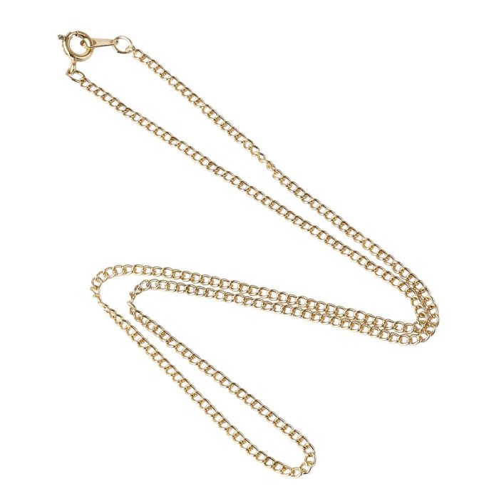 18" Medium Curb Chain, Gold Plated