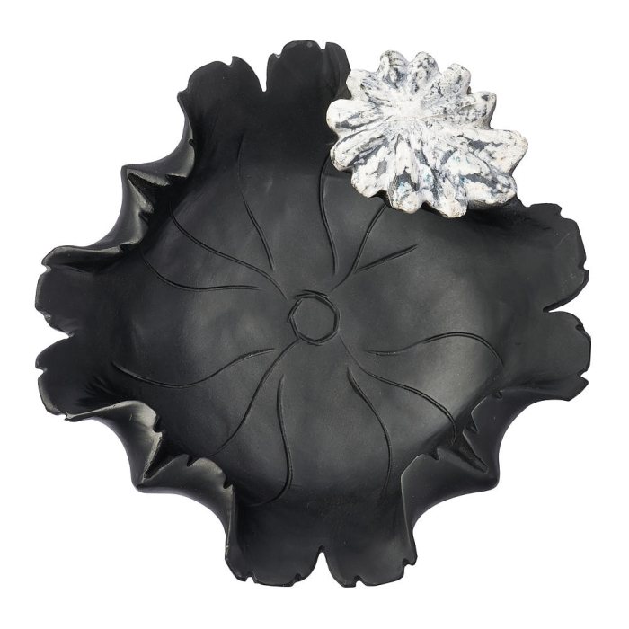 Black Chrysanthemum Lotus Bowl