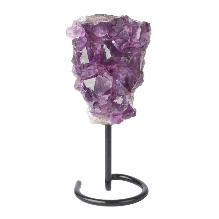 Amethyst Cluster on Metal Stand, 0.46kg