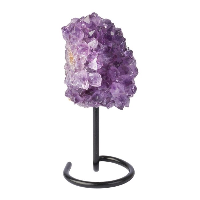 Amethyst Cluster on Metal Stand, 0.44kg
